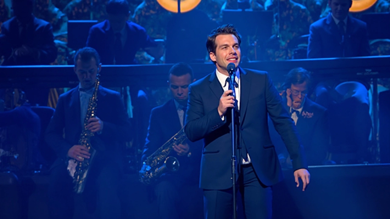 Jonathan Groff and Just in Time Cast Bring Bobby Darin’s ‘Beyond the Sea’ to The Late Show Stage