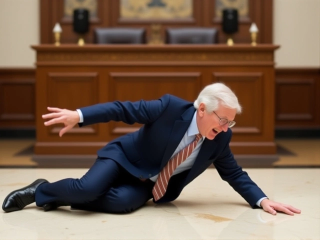 Senator Mitch McConnell Falls While Fielding ICE Question in Capitol